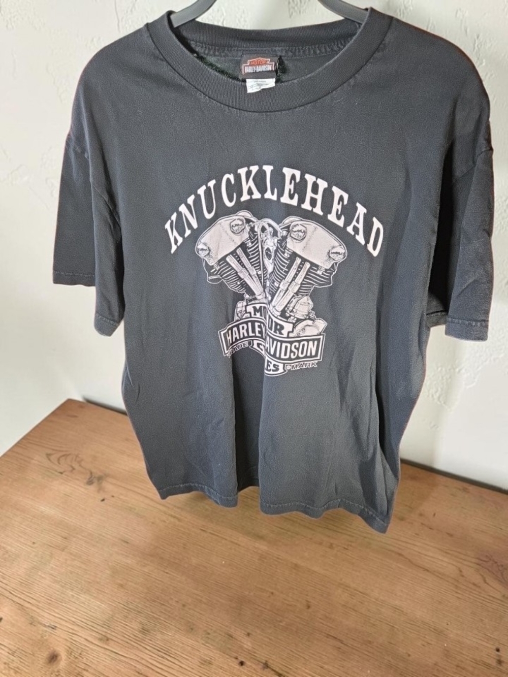 Harley-Davidson Black Knucklehead Engine Graphic Tee